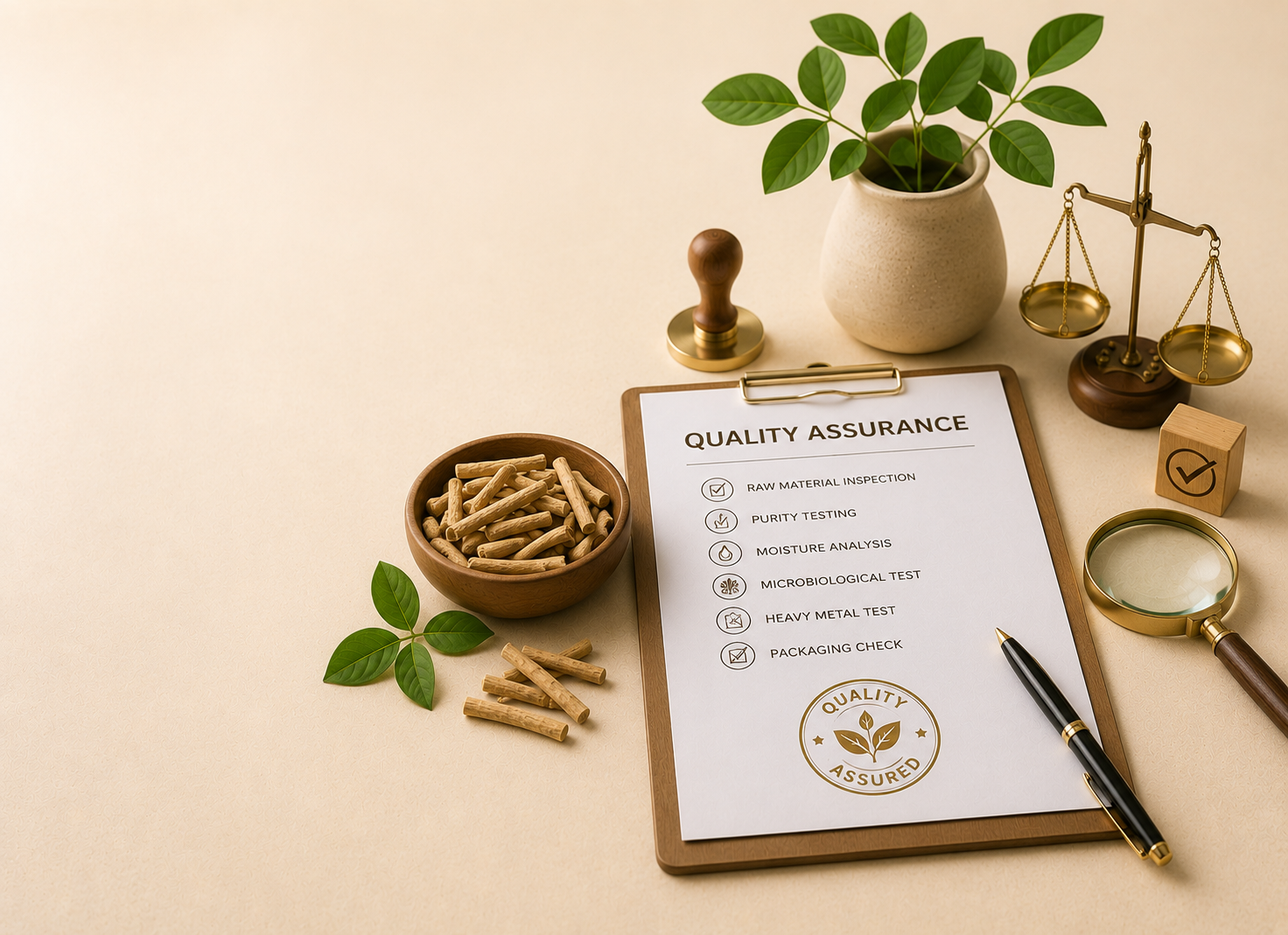 Herbal powder quality assurance