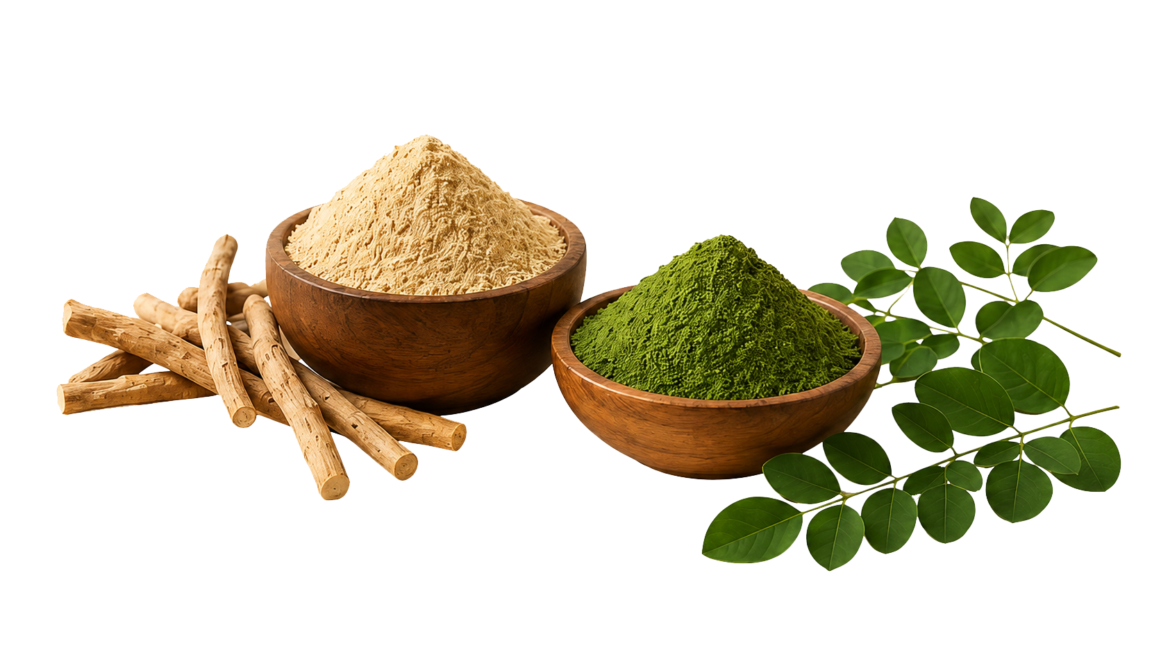 Herbal powders background